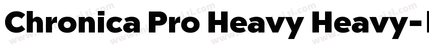 Chronica Pro Heavy Heavy字体转换
